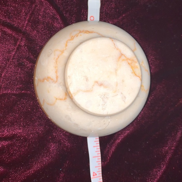 Small Two Tone Natural Stone Bowl 3” Diameter - Picture 5 of 5